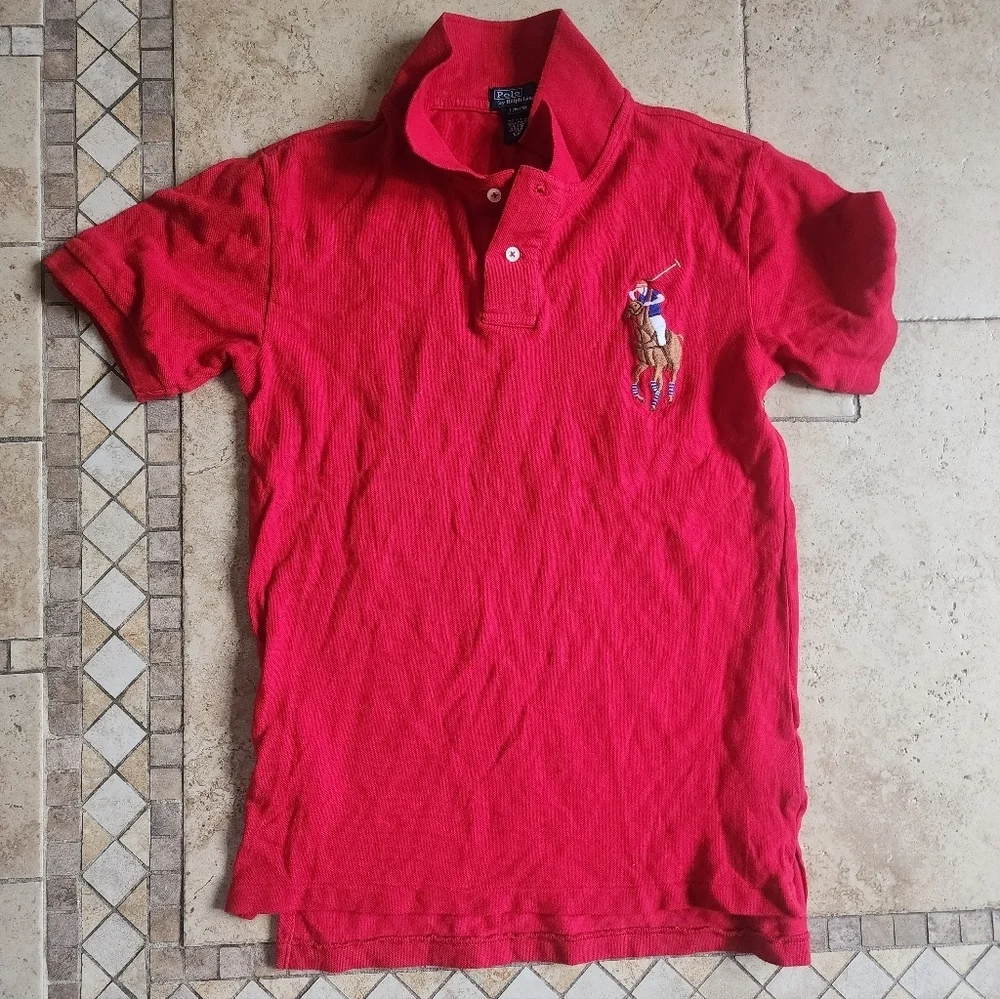 Polo Ralph Lauren Red Kids Big Pony Shirt